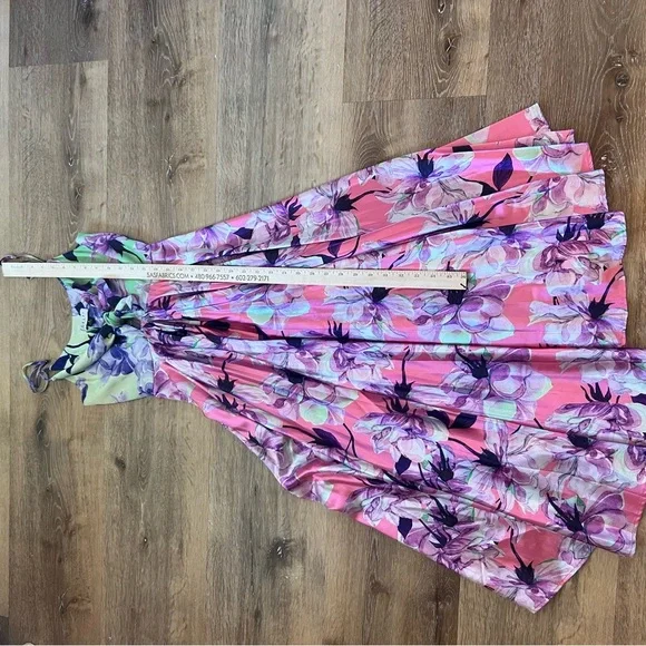 Midi Dress with pleated skirt size S,wedding guest, resortwear adjustable straps - Picture 14 of 16